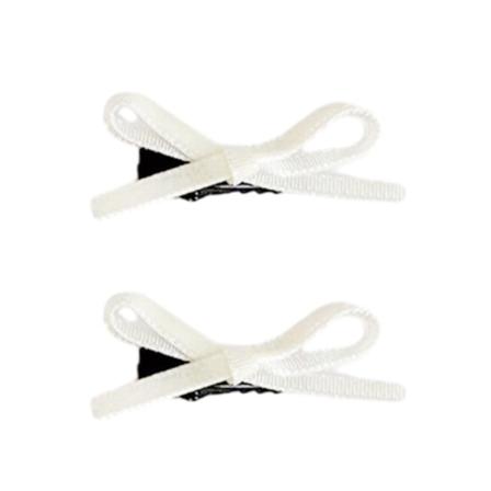 Holdbare hårklemmer med bånddetaljer Sløjfehårklemme Alsidige hårtilbehør til kvinder Teenagere og børn Hvid