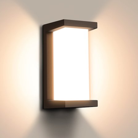 LED-seinävalaisin ulko-/sisäkäyttöön 12 W ulkoseinävalaisin 3000 K Wa