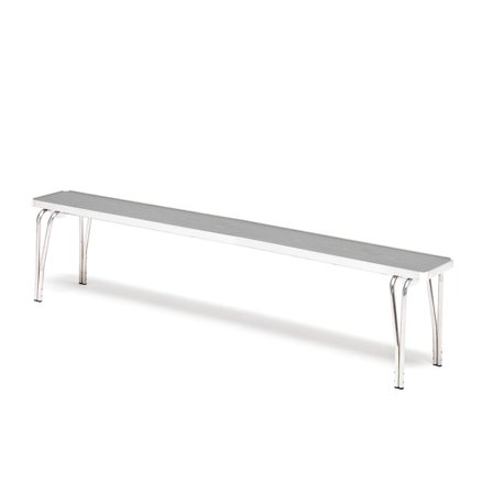 Economy stacking bench, 1830x254x432 mm, grey