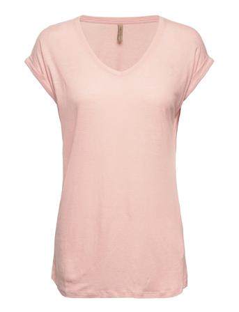 Sc-Isabel T-shirts & Tops Short-sleeved Vaaleanpunainen Soyaconcept