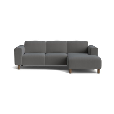 Toledo chaiselong sofa, højrevendt - Lisboa Antracit - 238x152x78 - Sofa, chaiselong