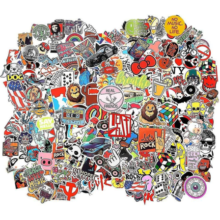 Satunnainen tarrapakkaus 100 kpl kannettavan tietokoneen tarroja vedenpitävä tarra