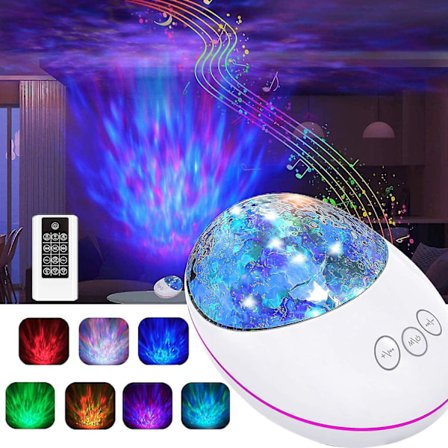 2024 Yövalo lapsille, taivasvaloprojektori Bluetooth-kaiuttimella, yöpöydän lamppu LED-valo, musiikkisoitin