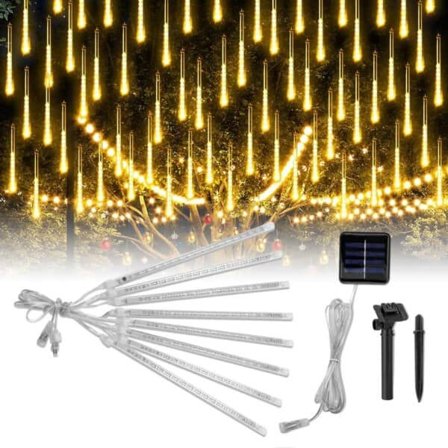 Træbelysning Solcelle – Hængende Lyskæde til Træer Meteor