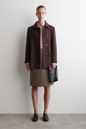 COS Femme Veste De Tailleur En Laine Jacket in Marron