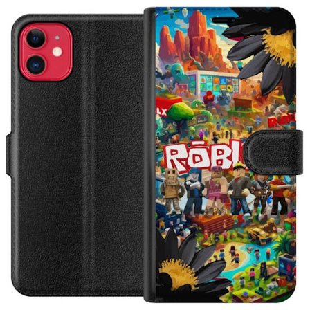 Kompatibelt Plånboksfodral till Apple Apple iPhone 11 Roblox äventyrsvärld full av figurer, färgstarka spelmiljöer och actionfyllda byggvärldar