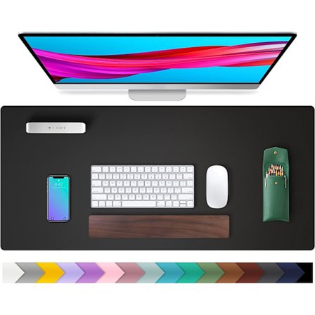 Skrivbordsunderlägg, PU-läder skrivbordsunderlägg, musmatta, hållbart skrivbordsunderlägg, Wate