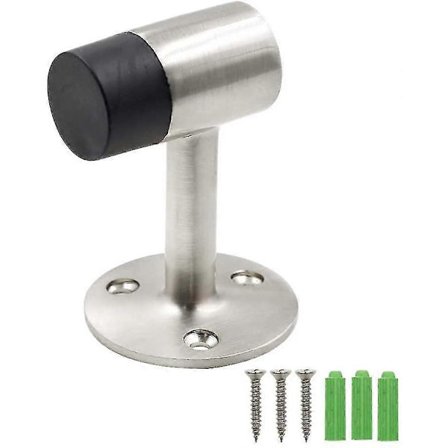 3 tum / 75 mm Kraftigt golvstopp, dörrstopp i rostfritt stål borstad nickel