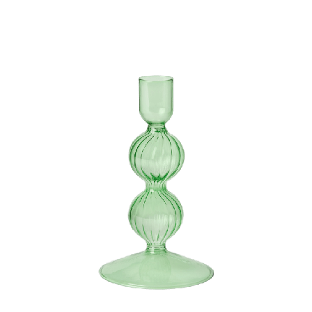 MANO ATELIER Ljusstake i glas SWIRL 13,5 cm Ljus & ljusstakar Grön ONESIZE