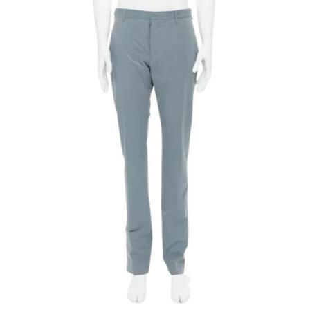 Prada Vintage Pre-owned Polyester bottoms Blå, Dame Vintage Bukser