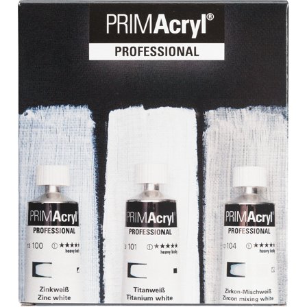 Schmincke PRIMAcryl Peinture acrylique 35 ml Blanc ensemble de 3