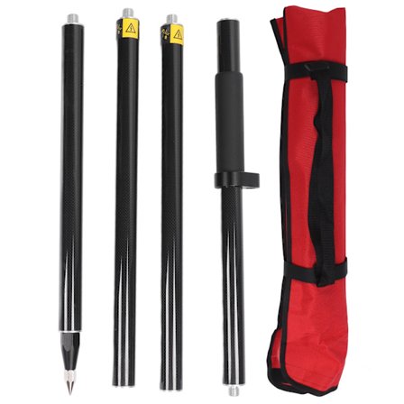 2m 4-osainen mittausseiväs RTK GPS hiilikuituprisma seiväs vesivaa'alla 0mm vakio