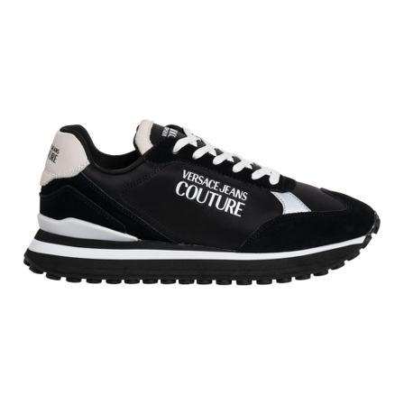 Versace Jeans Couture men's Sko leather trainers sneakers Spyke Sort, Herre, Størrelse: 41 EU