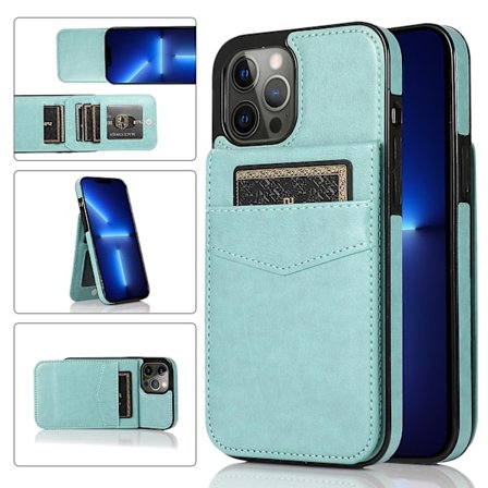 Korthållare Cover För Iphone 13 Pro , Pu Läder + Tpu Case Med Kickstand