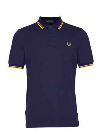 Twin Tipped Fp Shirt Polos Short-sleeved Vaaleanpunainen Fred Perry