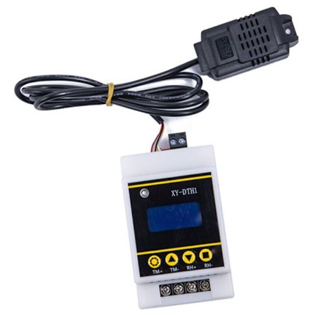 10A LCD-skinne digitalt display termostat temperaturfugtighedskontroller med XY-DTH1 sensor dobbeltkanals relæmodul