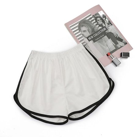 Summer Simple Shorts Yoga Beach Pants WHITE M