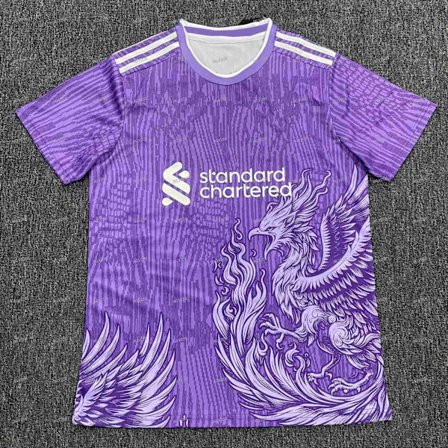 Ny fotballtrøye oppvarmingstrening T-skjorte Liverpool Special Edition for menn Lavendel Størrelse L
