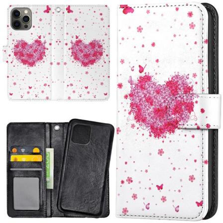 iPhone 13 Pro Max - Mobilcover/Etui Cover Blomsterhjerte Multicolor