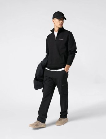 Champion Half Zip Sweatshirt - Black - L