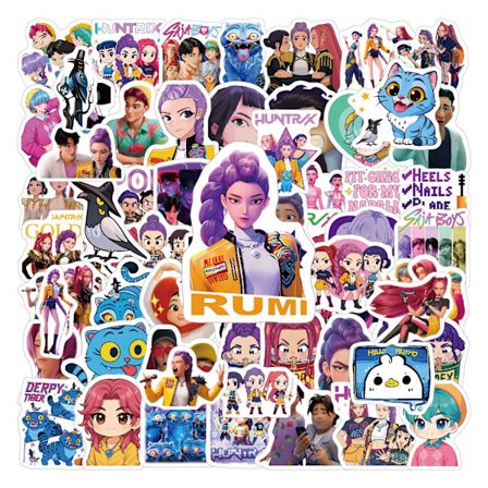 69 Devil Hunter -tarraa, korealaisia kirkasfilmitarroja, koululaukun koristeluun, sarjakuvatarrat - lingling}