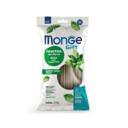 Monge Dental Sticks Anatra Con Menta Per Cani Adulti Medium/Maxi