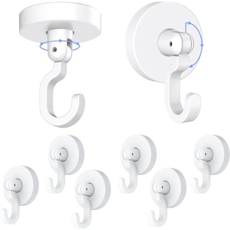 Selvklebende takkroker, 360° roterende vanntette klebrige kroker nøkkelholder lim på kroker veggdørkroker kåpekroker for å henge maks 4,5 kg i Kitc