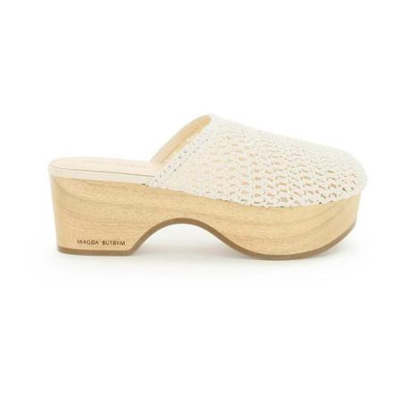 Magda Butrym Crochet closed clog , Beige , Dames , Maat: 37 EU Schoenen