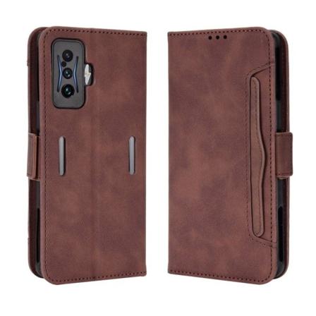 Moderne Xiaomi Poco F4 GT / Xiaomi Redmi K50 Gaming læderetui med pung - Brun Brown