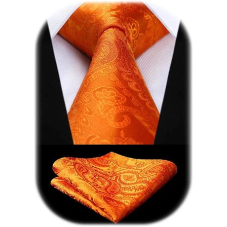 Paisley herreslips, håndlavet lommetørklæde, vævet klassisk slips og lommetørklæde til bryllup
