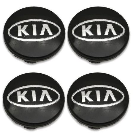 4-pack Svarta Kia Bilhjulcentrumkåpor Navkapslar 60mm 4-pack för P