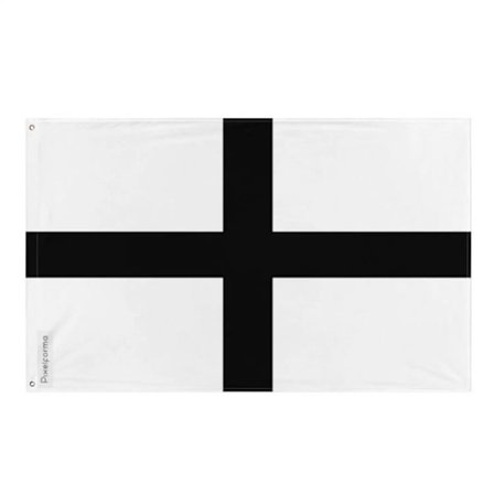 Bretagne flag med sort kors 90 x 150 cm