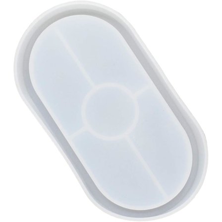 Silikoneform til betonplantebakke, smykkefad DIY, oval form