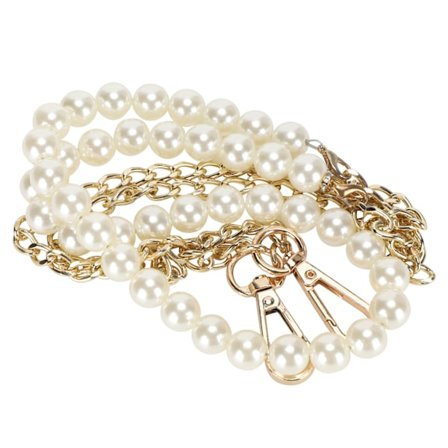 Imitation Pearl Bead Handle Bag Chain Strap Replacement för Handbag Purse Wallet Crafts Making