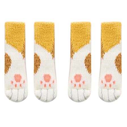 Møbelsokker for stolben, kattepoter design gulvbeskytter sklisikre møbelbentrekk dobbelt lag tykke høyelastiske sokker for å forhindre