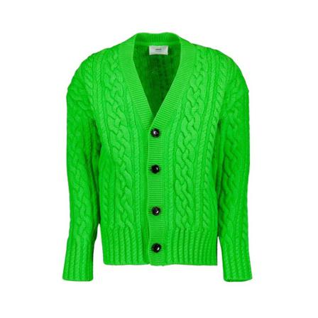 Ami Paris, Cardigans Zielony, Kobieta, Rozmiar: L