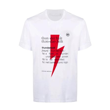 Neil Barrett T-shirt vit, Herr, Herr, Storlek: S