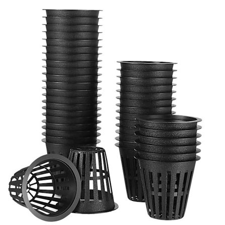 60 stk 2 tommers nettkopper med slisset mesh bred leppe filter plante nettpotte bøtte kurv for hydroponics