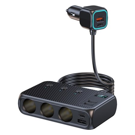 171W billader USB-lader PD30W TypeC USB-ladeadapter med lang forlengelseskabel digitalt display