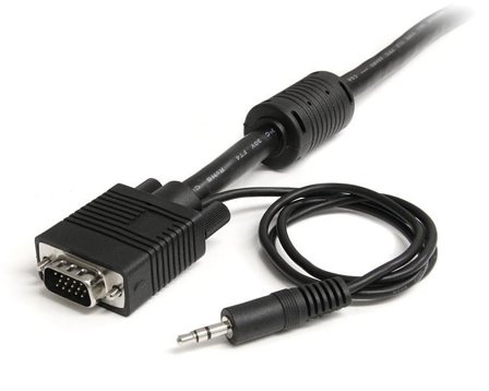 StarTech 5m Coax High Resolution Monitor VGA Video Cable with Audio - VGA-kabel - 5 m