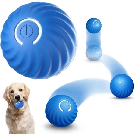 Interaktiv Hundeball Mini Hundeball Smart Leke Automatisk Hundeleke Interaktiv Hundeball USB Roterende Leke 360 Grader Selvroterende[YJD]