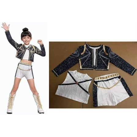 2025 Demon Hunter K-Pop Kostume | Halloween Outfit Kvinder Børn Cosplay Nr. 3 3-delt sæt - Glad Nr. 3 3-delt sæt Nr. 3 3-delt sæt 130cm