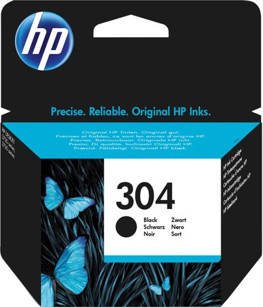 HP 304 svart original bläckpatron, 889894860774