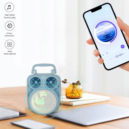 Trådlös Bluetooth-högtalare för utomhusbruk, K-ljudvolym, hem, utomhus, mobiltelefonkort, subwoofer, bärbar högtalare, radio/USB/TF