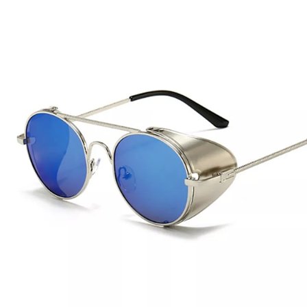 Runda Solglasögon Man Kvinna Märkesdesigner Vintage Solglasögon Klassiska Glasögon För Bilkörning Metall Steampunk Retro Oculos De Sol