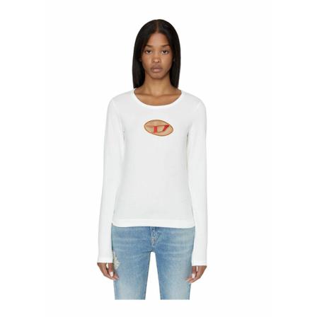 Diesel, T-Shirts Wit, Dames, Maat:XS