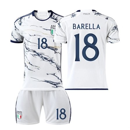 23 Europacupen Italia bortefotballdrakt NR. 18 Barella drakt #L
