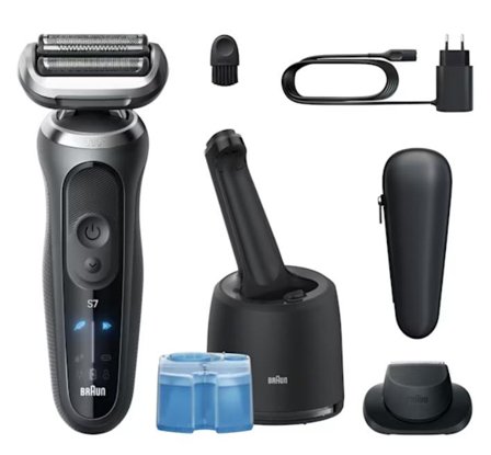 Braun Series 7 elektrisk barbermaskin 72-C7200CC SmartCare-stasjon, + 1 tilbehør, 360° tilpasning