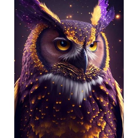 30x40cm 5D DIY Diamantmaleri Fuld, Série Hibou#G,DIY Diamant Rh