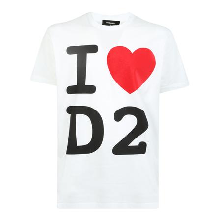 Dsquared2, T-Shirts Biały, Mężczyzna, Rozmiar: L